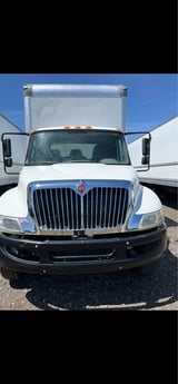 Thumbnail 1 - Front view of white box truck